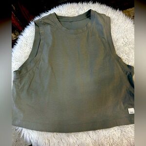 Vouri Women's Sleeveless Olive Top